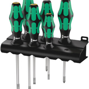 334/355/6 Zestaw wkrętaków Kraftform Lasertip + wieszak, 6 części 05105656001 WERA
