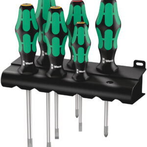 334/6 Zestaw wkrętaków Kraftform Lasertip + wieszak, 6 części 05105650001 WERA