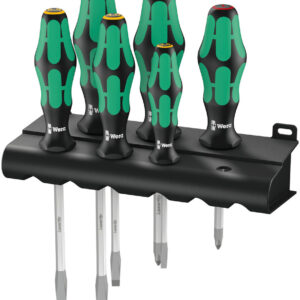 334 SK/6 Zestaw wkrętaków Kraftform Lasertip + wieszak, 6 części 05007680001 WERA