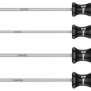 335/350/355/4 Zestaw wkrętaków Kraftform Lasertip z trzpieniem 200 mm, 4 części 05347736002 WERA