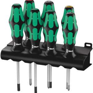 335/350/367/7 Zestaw wkrętaków Kraftform Lasertip + wieszak, 7 części 05320540001 WERA