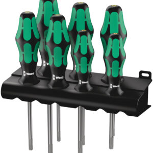 367/7 TORX® HF Zestaw wkrętaków Kraftform z funkcją przytrzymywania + wieszak, 7 części 05223161001 WERA