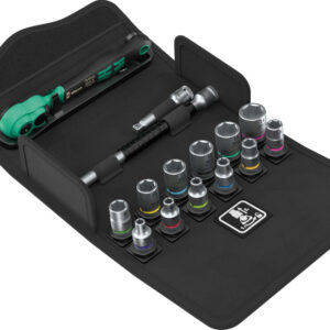 Zestaw z grzechotką 1/4" Zyklop Comfort 8100 SA 13, z przełącznikiem zmiany kierunku pracy, metryczny, 15 części 05004022001 WERA