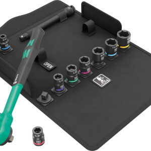 Zestaw calowy z grzechotką 3/8" Zyklop Comfort 8100 SB 13, z przełącznikiem zmiany kierunku pracy, 11 części 05005531001 WERA