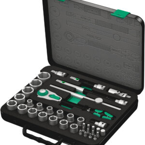 8100 SC 2 Grzechotka Zyklop Speed 1/2" w zestawie metrycznym, 37 części 05003645001 WERA
