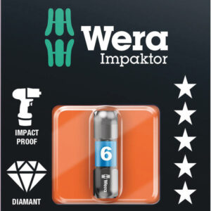 Bity 840/1 IMP DC SB Impaktor do wkrętów z gniazdem sześciokątnym, na blistrze, 6 x 25 mm 05073906001 WERA