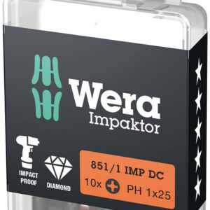Bity Impaktor PH 851/1 IMP DC PH DIY, PH 1 x 25 mm, 10 części 05057615001 WERA