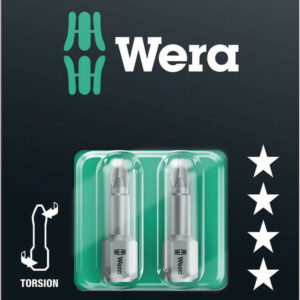 Bity 851/1 TZ SB do wkrętów z wgłębieniem krzyżowym Phillips, na blistrze, PH 1 x 25 mm, 2 części 05073323001 WERA