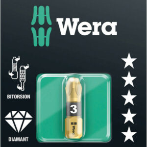 Bity 855/1 BDC SB do wkrętów z wgłębieniem krzyżowym Pozidriv, na blistrze, PZ 3 x 25 mm 05073338001 WERA