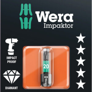 Bity 867/1 IMP DC SB Impaktor do wkrętów z gniazdem TORX®, na blistrze, TX 20 x 25 mm 05073924001 WERA