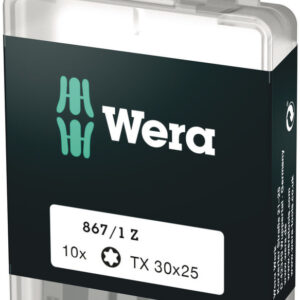 Bity 867/1 DIY do wkrętów z gniazdem TORX®, TX 30 x 25 mm, 10 części 05072411001 WERA