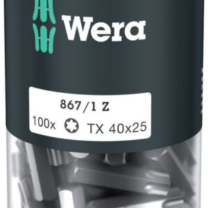 Bity 867/1 TORX® DIY 100 do wkrętów z gniazdem TORX®, TX 40 x 25 mm, 100 części 05072452001 WERA