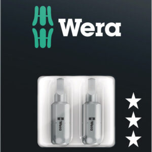 Bity 868/1 Z SB do wkrętów z gniazdem czworokątnym, na blistrze, # 2 x 25 mm, 2 części 05073075001 WERA