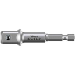 870/4 Adapter do kluczy nasadowych do zastosowania ręcznego, 1/4" x 1/2" x 72 mm 05138006001 WERA