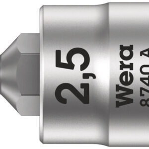 8740 A Klucz nasadowy Zyklop 1/4" do śrub z gniazdem sześciokątnym, 2.5 x 28 mm 05003331001 WERA