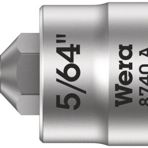 8740 A Klucz nasadowy Zyklop 1/4" do śrub z gniazdem sześciokątnym, 5/64" x 28 mm 05003380001 WERA