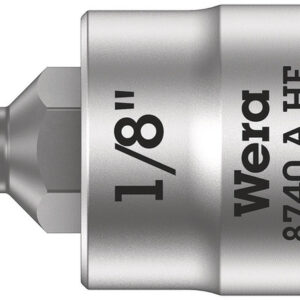 8740 A HF Klucz nasadowy Zyklop 1/4" do śrub z gniazdem sześciokątnym HF z funkcją przytrzymywania, 1/8" x 28 mm 05003383001 WERA