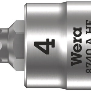 8740 A HF Klucz nasadowy Zyklop 1/4" do śrub z gniazdem sześciokątnym HF z funkcją przytrzymywania, 4 x 28 mm 05003333001 WERA