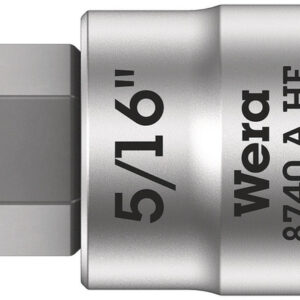 8740 A HF Klucz nasadowy Zyklop 1/4" do śrub z gniazdem sześciokątnym HF z funkcją przytrzymywania, 5/16" x 28 mm 05003389001 WERA