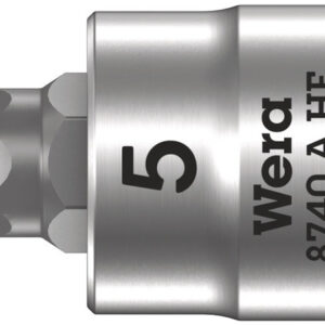 8740 A HF Klucz nasadowy Zyklop 1/4" do śrub z gniazdem sześciokątnym HF z funkcją przytrzymywania, 5 x 28 mm 05003335001 WERA