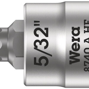 8740 A HF Klucz nasadowy Zyklop 1/4" do śrub z gniazdem sześciokątnym HF z funkcją przytrzymywania, 5/32" x 28 mm 05003385001 WERA