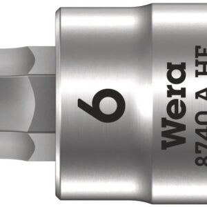 8740 A HF Klucz nasadowy Zyklop 1/4" do śrub z gniazdem sześciokątnym HF z funkcją przytrzymywania, 6 x 28 mm 05003337001 WERA