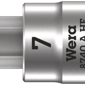 8740 A HF Klucz nasadowy Zyklop 1/4" do śrub z gniazdem sześciokątnym HF z funkcją przytrzymywania, 7 x 28 mm 05003341001 WERA