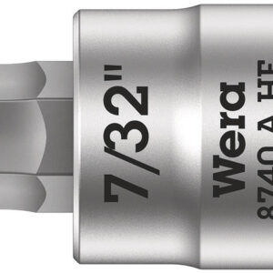8740 A HF Klucz nasadowy Zyklop 1/4" do śrub z gniazdem sześciokątnym HF z funkcją przytrzymywania, 7/32" x 28 mm 05003387001 WERA
