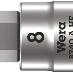 8740 A HF Klucz nasadowy Zyklop 1/4" do śrub z gniazdem sześciokątnym HF z funkcją przytrzymywania, 8 x 28 mm 05003339001 WERA
