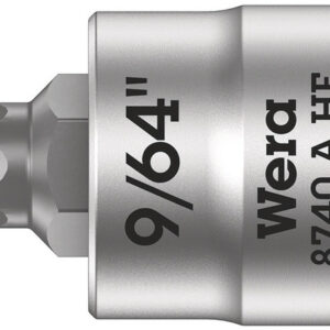 8740 A HF Klucz nasadowy Zyklop 1/4" do śrub z gniazdem sześciokątnym HF z funkcją przytrzymywania, 9/64" x 28 mm 05003384001 WERA