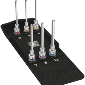 8740 C HF 2 Zestaw kluczy nasadowych Zyklop 1/2" do śrub z gniazdem sześciokątnym z funkcją przytrzymywania, 6 części 05004210001 WERA