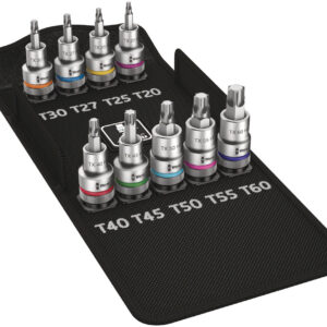 8767 C TORX® HF 1 Zestaw kluczy nasadowych Zyklop 1/2" TORX® HF z funkcją przytrzymywania, 9 części 05004202001 WERA