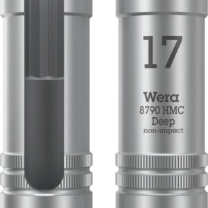Klucz nasadowy z wycięciem 8790 HMC Deep, z gniazdem zabierakowym 1/2", 17 x 76 mm 05138007001 WERA