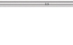 950 L Klucz trzpieniowy długi, chromowany, metryczny, 2.5 x 112 mm 05021610001 WERA