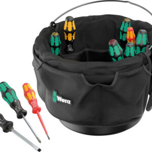 Tekstylny organizer narzędziowy do wiadra 9559 z zestawem wkrętaków Set 1, 13 części 05105100001 WERA