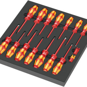 Wkładka piankowa 9711 z wkrętakami VDE, Set 1, 16 części 05150102001 WERA