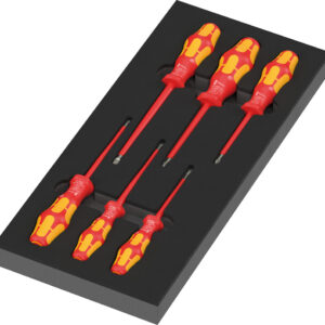 Wkładka piankowa 97110 z wkrętakami Kraftform Seria 100 VDE Set 1, 7 części 05150133001 WERA