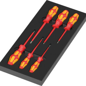 Wkładka piankowa 97111 z wkrętakami Kraftform Seria 100 VDE Set 2, 7 części 05150134001 WERA