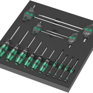 Wkładka piankowa 9712 z wkrętakami do śrub i wkrętów z gniazdem TORX® z funkcją przytrzymywania, Set 1, 14 części 05150103001 WERA