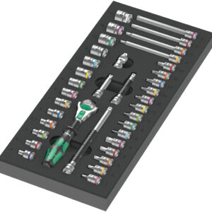 Wkładka piankowa 9720 Zyklop 1/4" 8000 A, Set 1, 37 części 05150110001 WERA