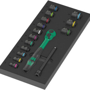 Wkładka piankowa 9724 zestaw z grzechotką Zyklop Comfort 8010 B Set 1, 3/8", 16 części 05150114001 WERA