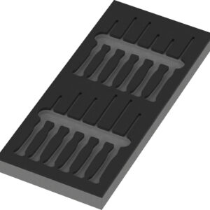 Wkładka piankowa 9816, przeznaczona do przechowywania wkrętaków Kraftform Micro Set 2, bez narzędzi, 172 x 30 x 392 mm 05137318001 WERA