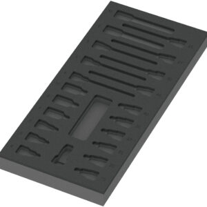 Wkładka piankowa 9823 z kluczami trzpieniowymi nasadowymi Zyklop B 3/8", Set 1, pusta, 172 x 30 x 392 mm 05137323001 WERA