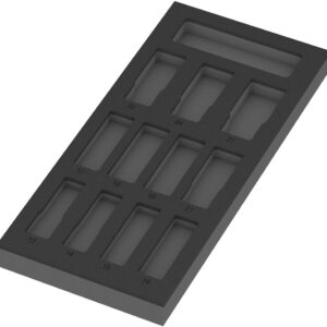 Wkładka piankowa 9825 Zyklop C, 1/2", zestaw kluczy nasadowych Impaktor Deep Set 1, bez narzędzi, 172 x 30 x 392 mm 05137325001 WERA