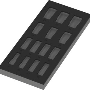 Wkładka piankowa 9828, przeznaczona do przechowywania zestawu kluczy nasadowych Zyklop B 3/8" Impaktor Deep Set 1, bez narzędzi, 172 x 30 x 392 mm 05137317001 WERA