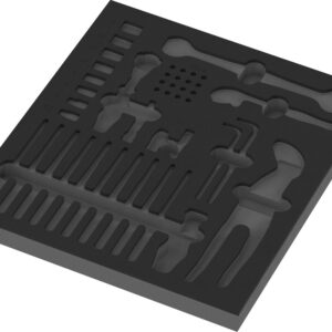 Wkładka piankowa 9853, przeznaczona do przechowywania narzędzi serwisowych Kraftform Kompakt Set 1, bez narzędzi, 344 x 30 x 392 mm 05137353001 WERA