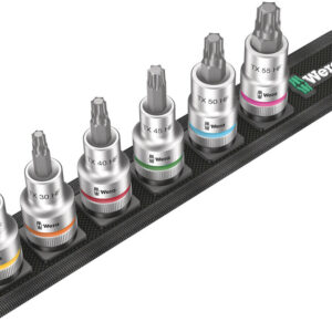Belt C 3 TORX® HF Zestaw bitów nasadowych Zyklop 1/2" TORX® HF z funkcją przytrzymywania, 6 części 05003997001 WERA