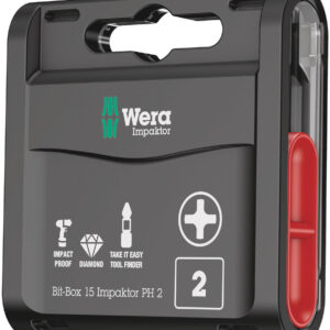 Bit-Box 15 Impaktor PH, PH 2 x 25 mm, 15 części 05057752001 WERA
