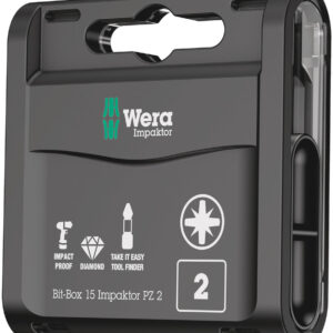 Bit-Box 15 Impaktor PZ, PZ 2 x 25 mm, 15 części 05057763001 WERA