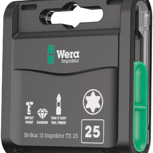 Bit-Box 15 Impaktor TX, TX 25 x 25 mm, 15 części 05057775001 WERA